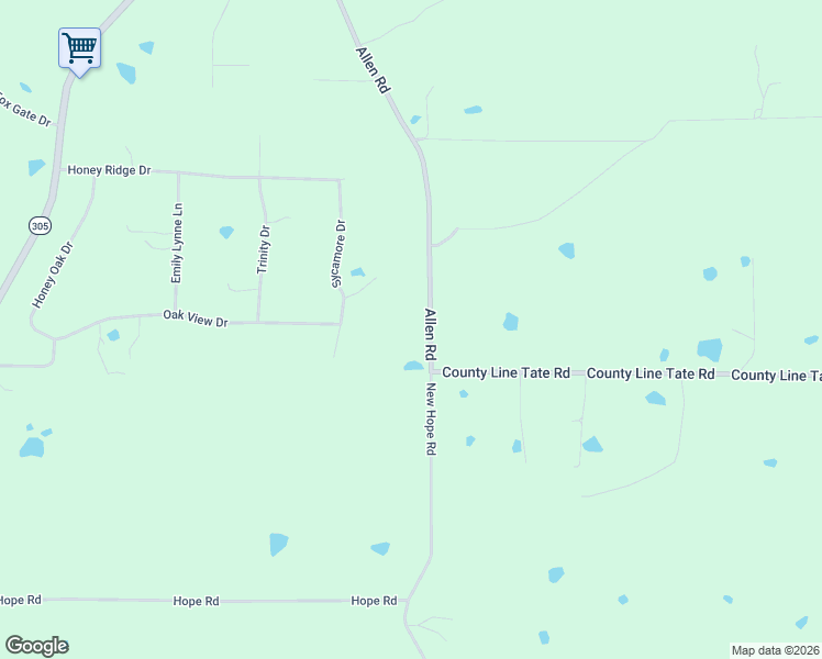 map of restaurants, bars, coffee shops, grocery stores, and more near 5905 Allen Road in Hernando