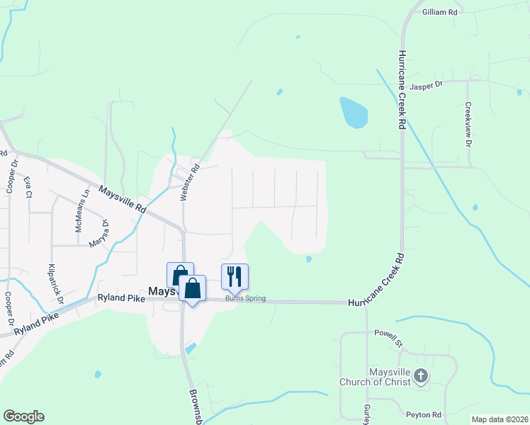 map of restaurants, bars, coffee shops, grocery stores, and more near 107 Shallowhill Road in Huntsville