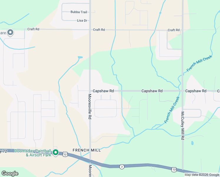 map of restaurants, bars, coffee shops, grocery stores, and more near 25191 Capshaw Road in Athens
