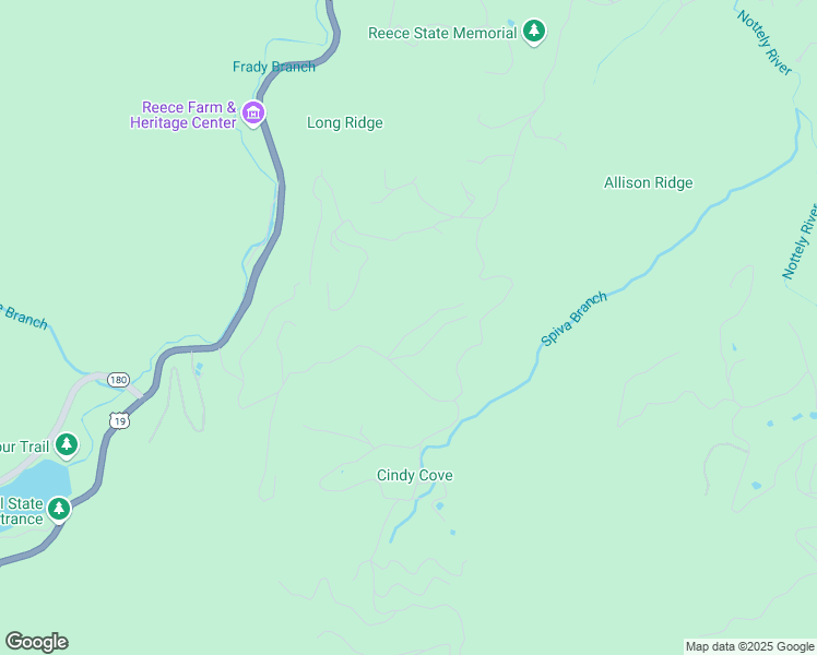 map of restaurants, bars, coffee shops, grocery stores, and more near 83 Allison Lane in Blairsville