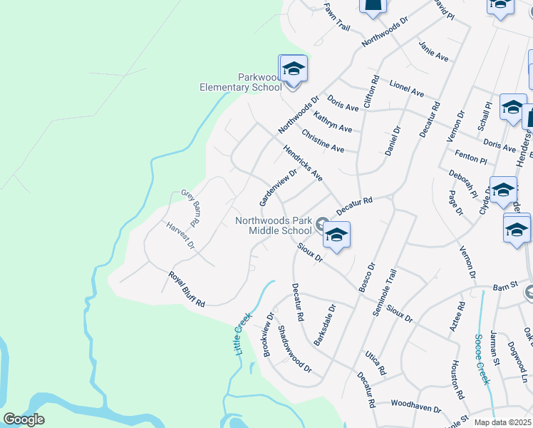 map of restaurants, bars, coffee shops, grocery stores, and more near 718 Gardenview Drive in Jacksonville