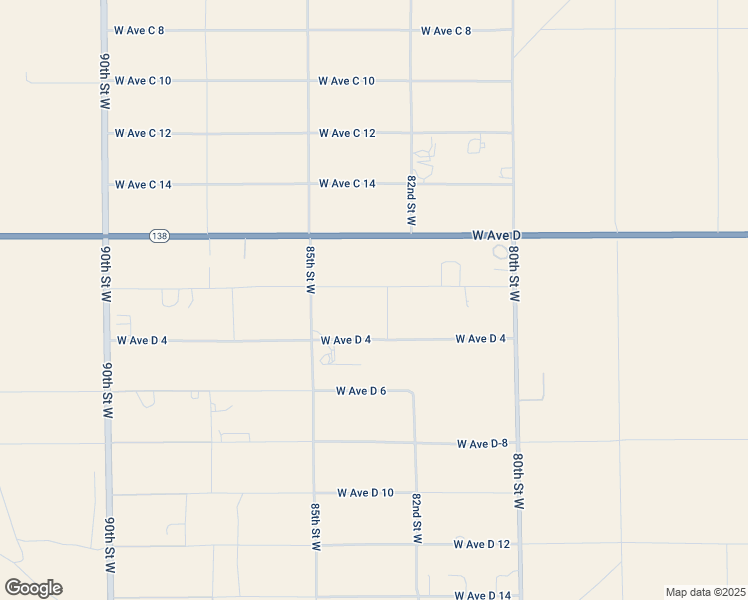 map of restaurants, bars, coffee shops, grocery stores, and more near 8248 West Avenue D 2 in Lancaster