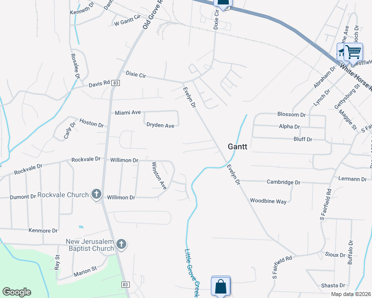 map of restaurants, bars, coffee shops, grocery stores, and more near 22 Wrangler Way in Greenville
