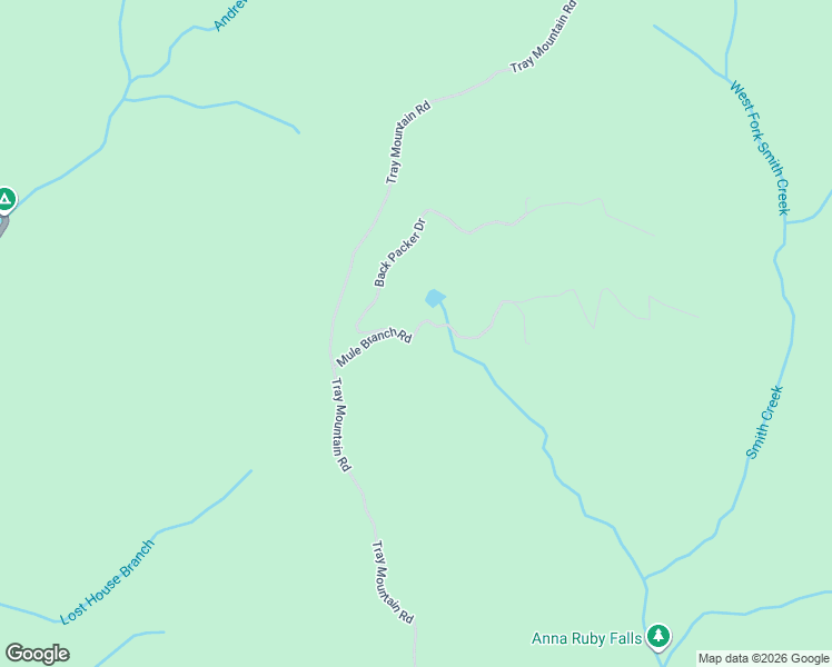 map of restaurants, bars, coffee shops, grocery stores, and more near Mule Branch Road in Sautee Nacoochee