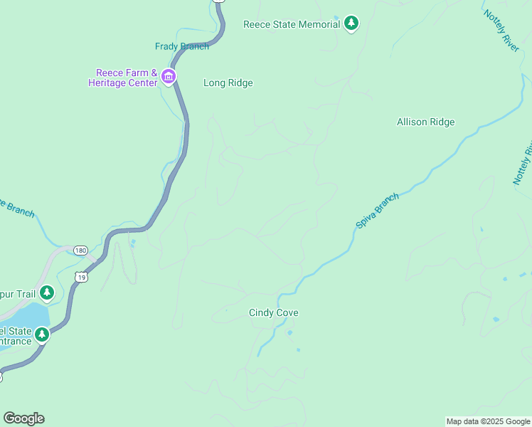 map of restaurants, bars, coffee shops, grocery stores, and more near 83 Allison Lane in Blairsville