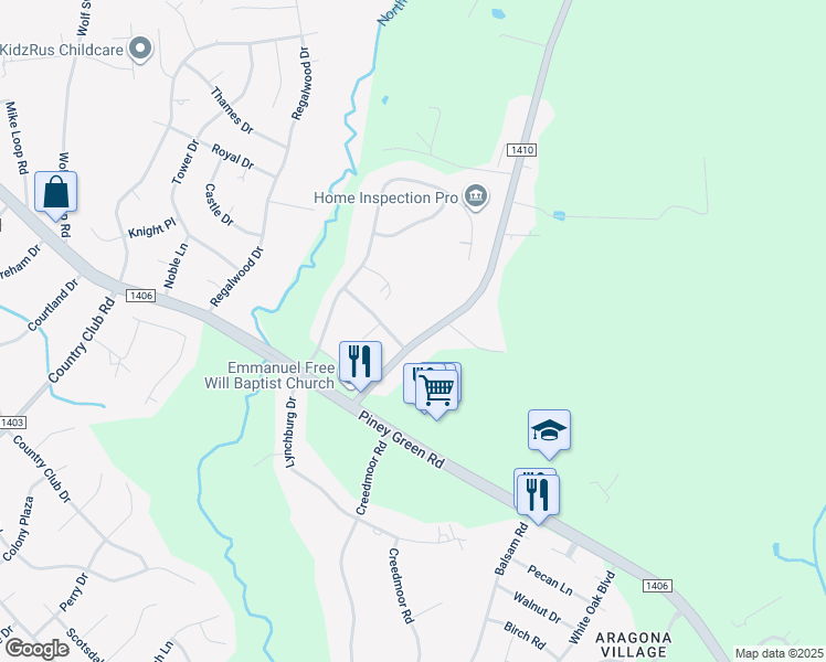 map of restaurants, bars, coffee shops, grocery stores, and more near 1658 Halltown Road in Jacksonville