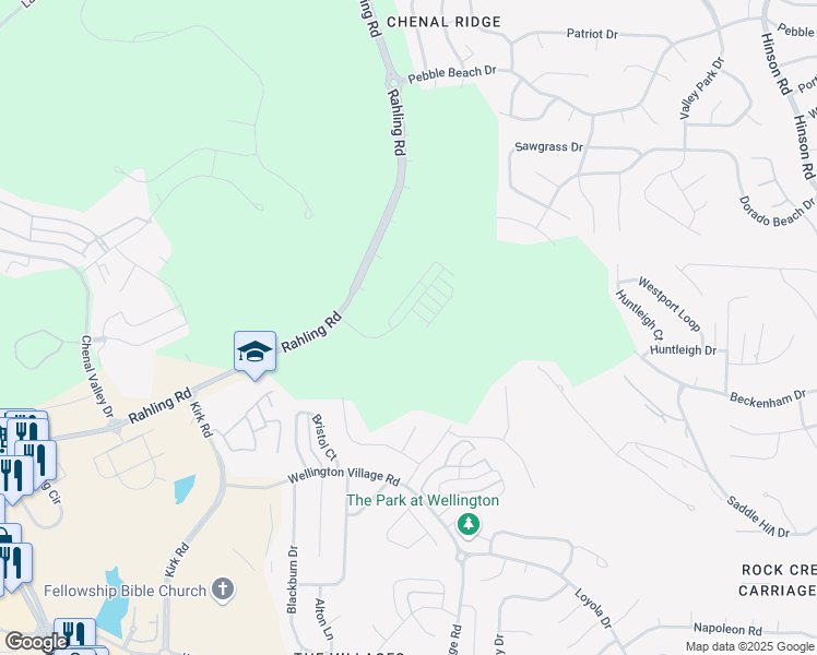 map of restaurants, bars, coffee shops, grocery stores, and more near 2101 Rahling Road in Little Rock