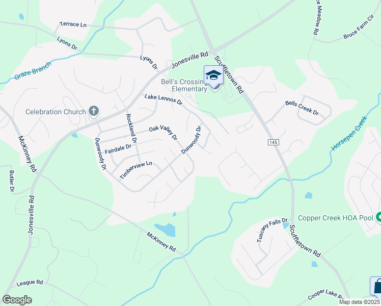 map of restaurants, bars, coffee shops, grocery stores, and more near 303 Oak Valley Drive in Simpsonville
