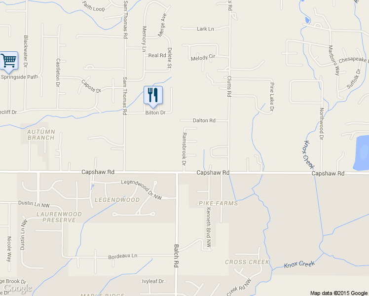 map of restaurants, bars, coffee shops, grocery stores, and more near Ramsbrook Drive in Madison