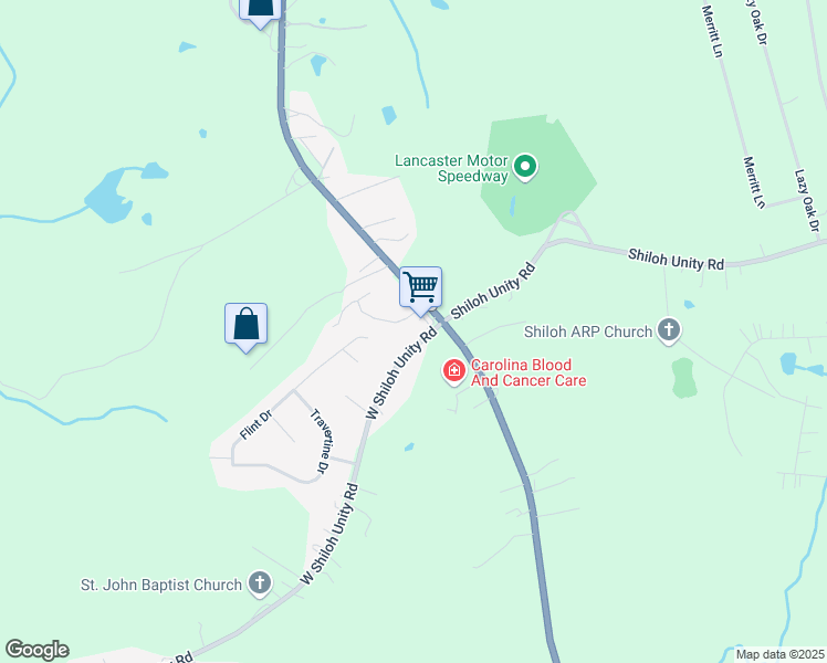 map of restaurants, bars, coffee shops, grocery stores, and more near 124 West Shiloh Unity Road in Lancaster
