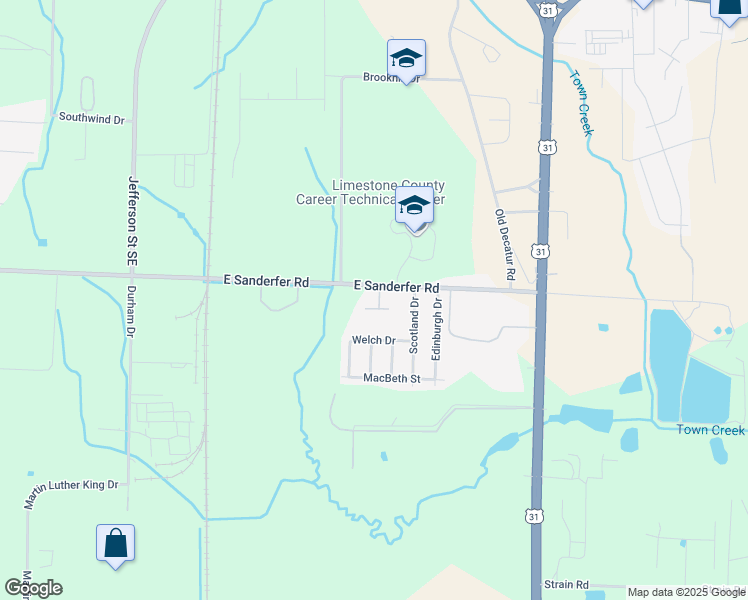map of restaurants, bars, coffee shops, grocery stores, and more near 237 Sanderfer Road Apartment in Athens