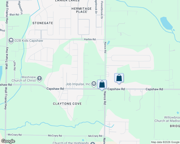 map of restaurants, bars, coffee shops, grocery stores, and more near 104 Pine Creek Drive in Madison