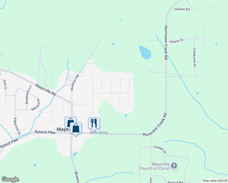 map of restaurants, bars, coffee shops, grocery stores, and more near 113 Shallowhill Rd in Huntsville