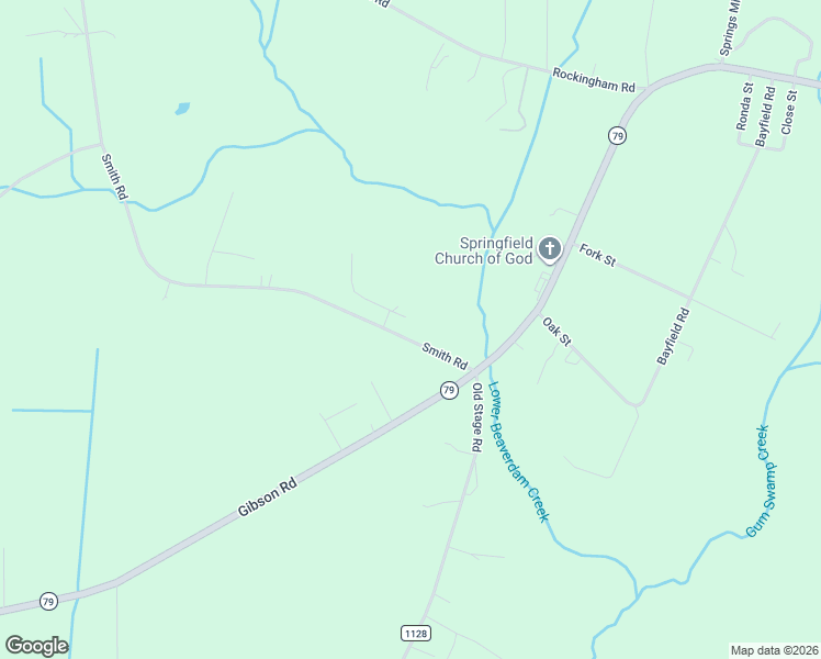 map of restaurants, bars, coffee shops, grocery stores, and more near 15061 Smith Road in Gibson