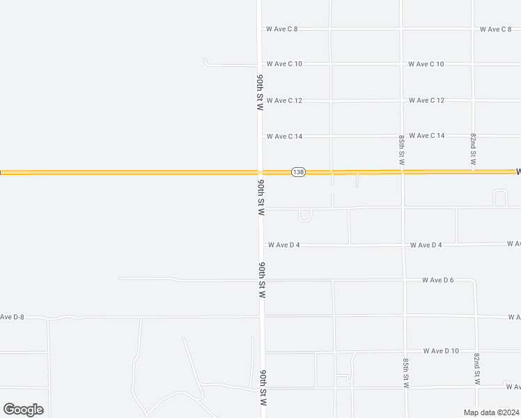map of restaurants, bars, coffee shops, grocery stores, and more near West Avenue D 2 in Los Angeles County