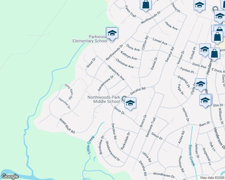map of restaurants, bars, coffee shops, grocery stores, and more near 802 Smallwood Drive in Jacksonville