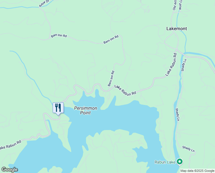 map of restaurants, bars, coffee shops, grocery stores, and more near 31 Barn Inn Road in Lakemont