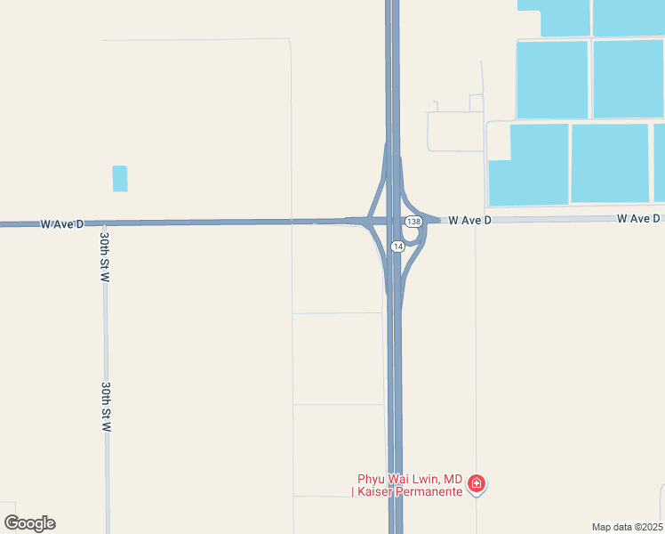 map of restaurants, bars, coffee shops, grocery stores, and more near Avenue D in Los Angeles County