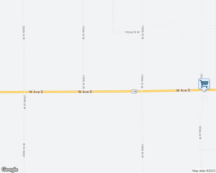 map of restaurants, bars, coffee shops, grocery stores, and more near West Avenue D in Lancaster