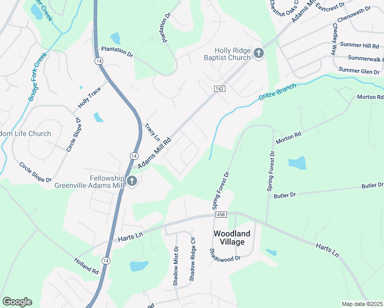 map of restaurants, bars, coffee shops, grocery stores, and more near 201 Nearmeadows Way in Simpsonville