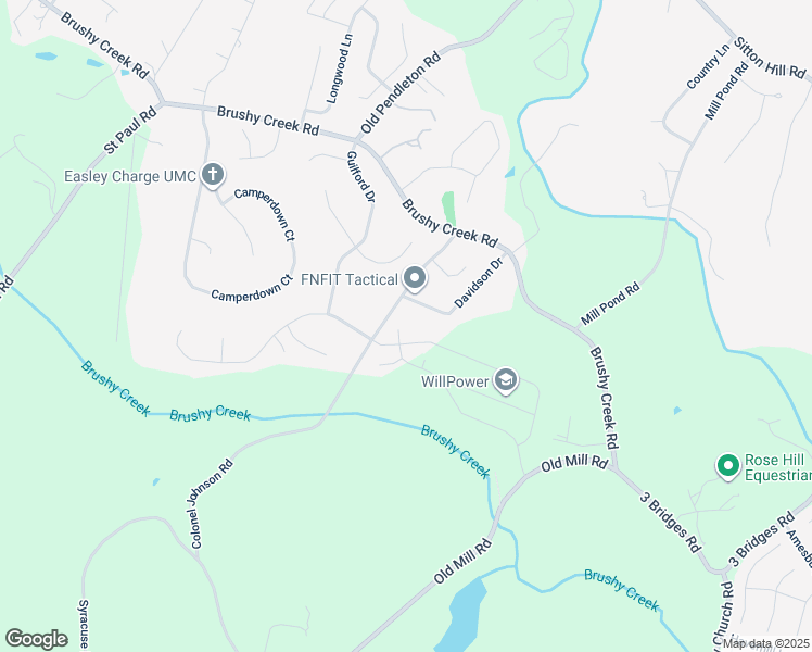 map of restaurants, bars, coffee shops, grocery stores, and more near 127 Davidson Drive in Easley