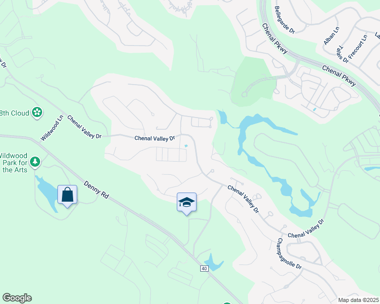 map of restaurants, bars, coffee shops, grocery stores, and more near 18701 Chenal Valley Drive in Little Rock