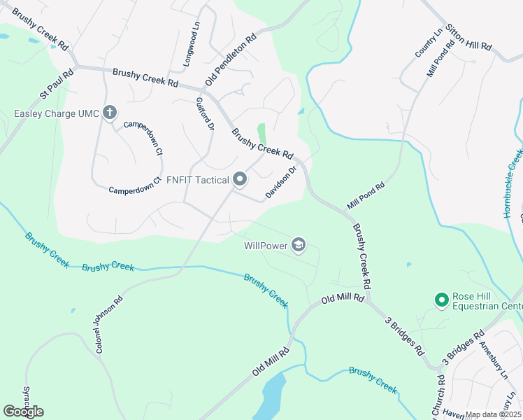 map of restaurants, bars, coffee shops, grocery stores, and more near 119 Davidson Drive in Easley