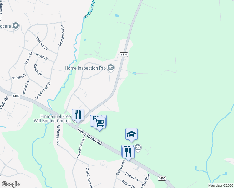 map of restaurants, bars, coffee shops, grocery stores, and more near 1619 Halltown Road in Jacksonville