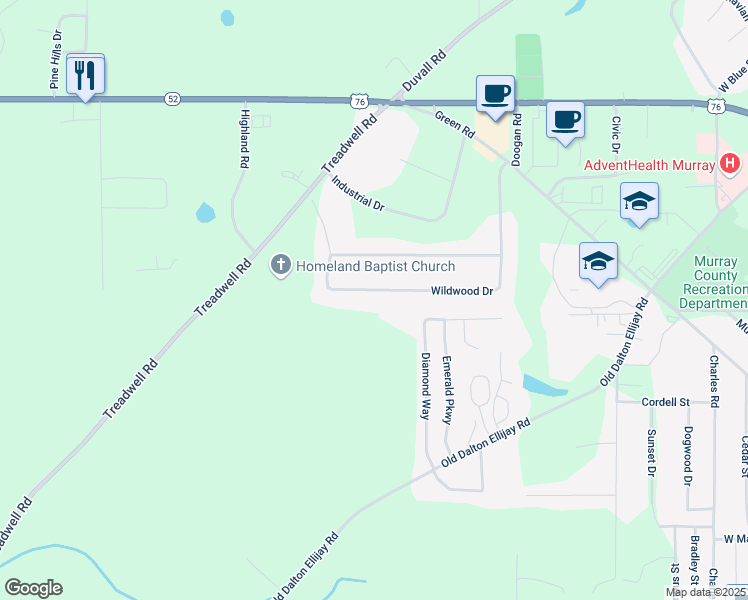map of restaurants, bars, coffee shops, grocery stores, and more near 590 Wildwood Dr in Chatsworth