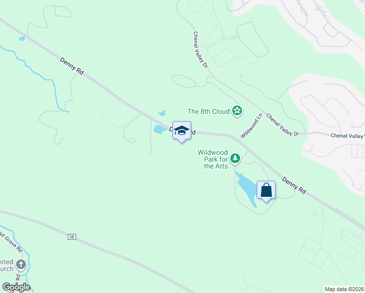 map of restaurants, bars, coffee shops, grocery stores, and more near 21201 Denny Road in Little Rock