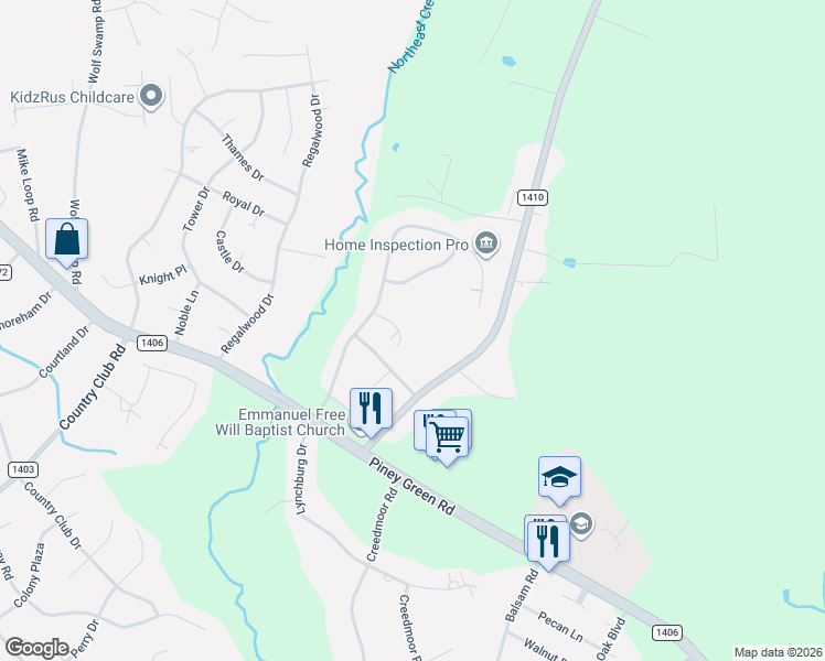 map of restaurants, bars, coffee shops, grocery stores, and more near 1314 Fairbanks Court in Jacksonville