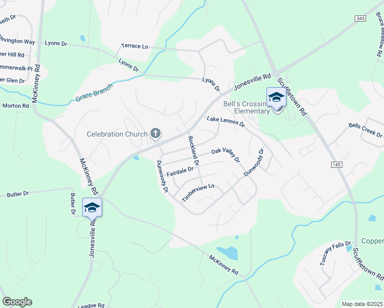 map of restaurants, bars, coffee shops, grocery stores, and more near 145 Oak Valley Drive in Simpsonville