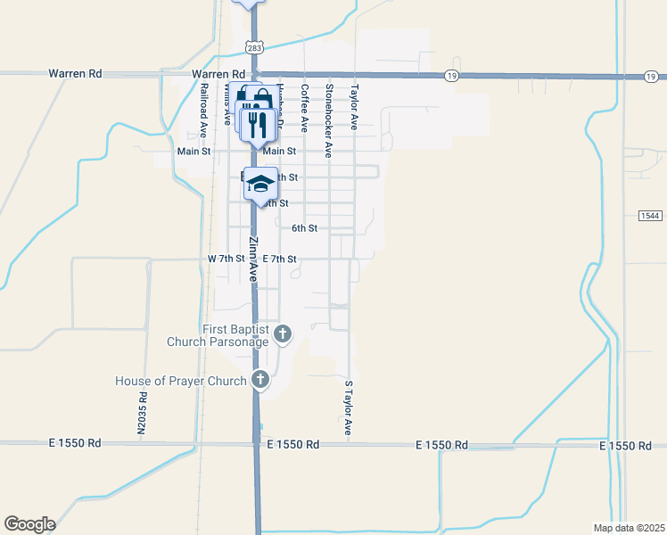map of restaurants, bars, coffee shops, grocery stores, and more near 810 Stonehocker Avenue in Blair