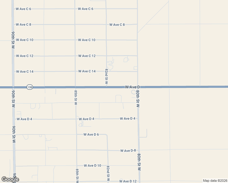 map of restaurants, bars, coffee shops, grocery stores, and more near 8224 West Avenue D in Lancaster