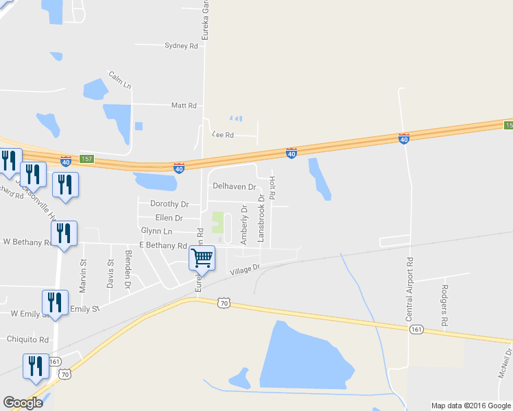 map of restaurants, bars, coffee shops, grocery stores, and more near 6714 Medford Lane in North Little Rock