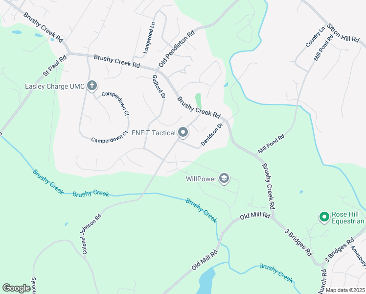 map of restaurants, bars, coffee shops, grocery stores, and more near 127 Davidson Drive in Easley