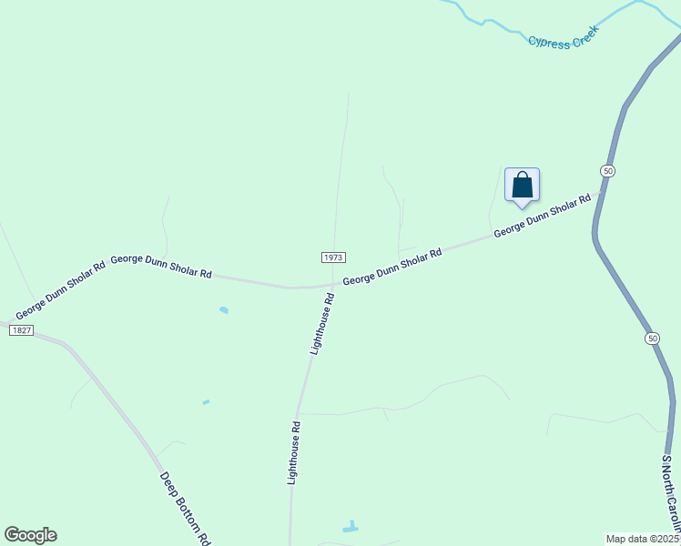 map of restaurants, bars, coffee shops, grocery stores, and more near George Dunn Sholar Road in Duplin County