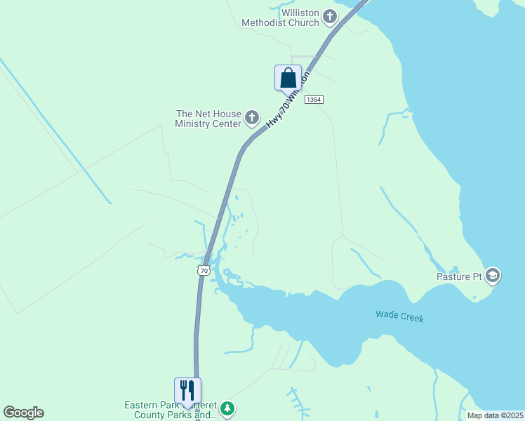 map of restaurants, bars, coffee shops, grocery stores, and more near 109 Peaceful Place in Williston