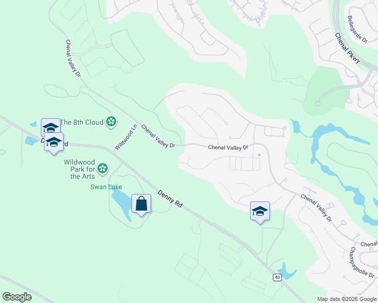 map of restaurants, bars, coffee shops, grocery stores, and more near 8 Flint Creek Court in Little Rock