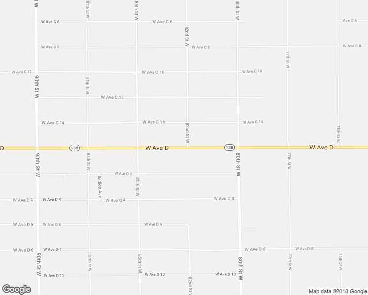map of restaurants, bars, coffee shops, grocery stores, and more near 8217 West Avenue D in Lancaster