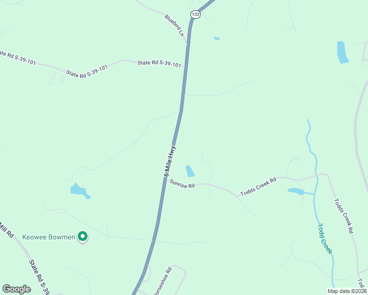 map of restaurants, bars, coffee shops, grocery stores, and more near 3460 6 Mile Highway in Central