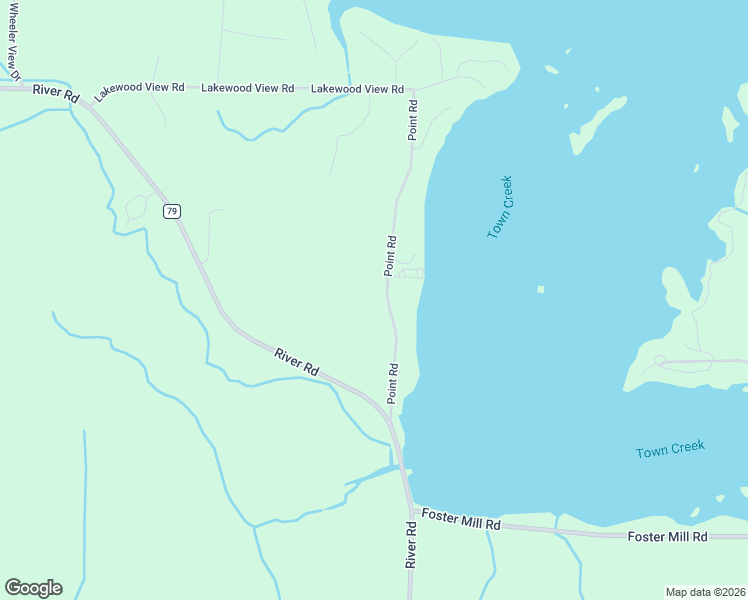 map of restaurants, bars, coffee shops, grocery stores, and more near 295 Point Road in Muscle Shoals