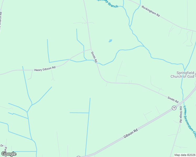 map of restaurants, bars, coffee shops, grocery stores, and more near 15640 Smith Rd in Gibson