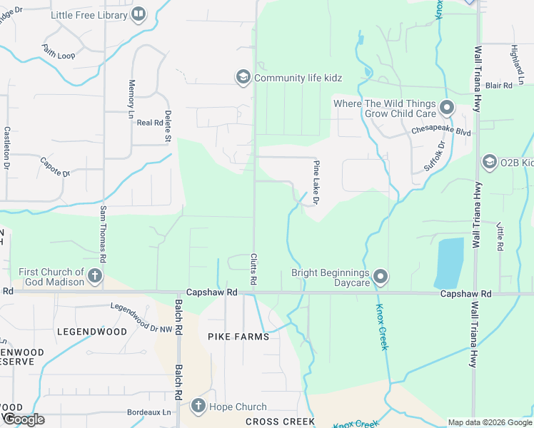 map of restaurants, bars, coffee shops, grocery stores, and more near 185 Clutts Road in Harvest