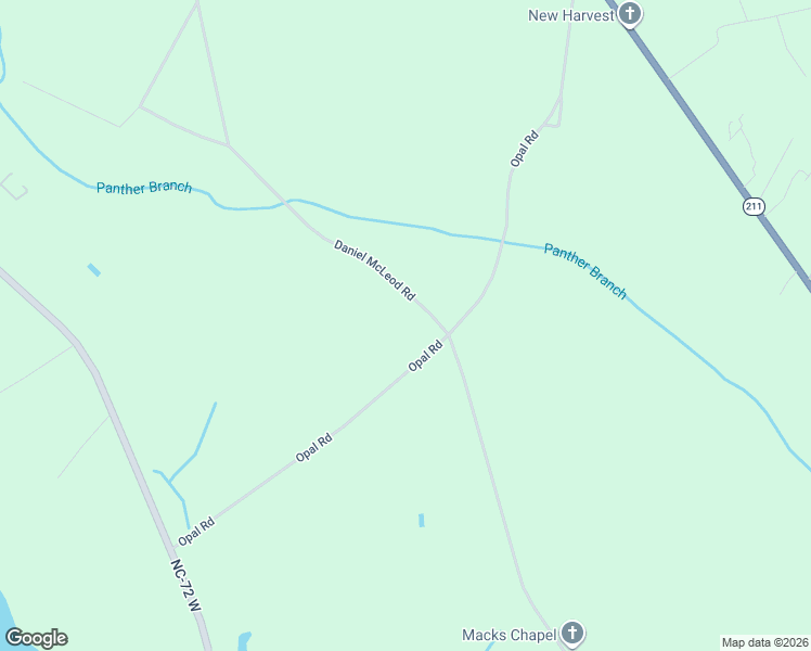 map of restaurants, bars, coffee shops, grocery stores, and more near 605 Opal Road in Red Springs