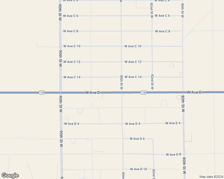 map of restaurants, bars, coffee shops, grocery stores, and more near 8541 West Avenue D in Lancaster