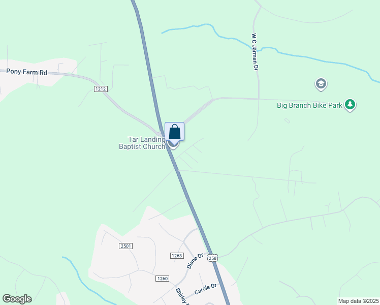 map of restaurants, bars, coffee shops, grocery stores, and more near 114 Joe Powell Lane in Jacksonville