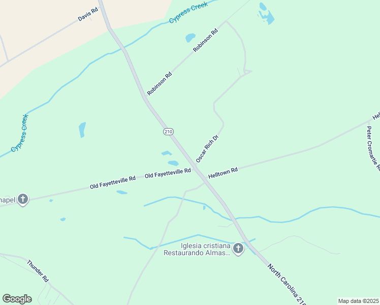 map of restaurants, bars, coffee shops, grocery stores, and more near 2823 North Carolina 210 in Garland