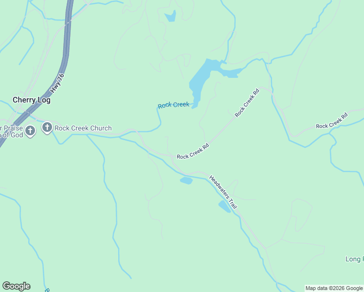 map of restaurants, bars, coffee shops, grocery stores, and more near 8260 Rock Creek Road in Cherry Log