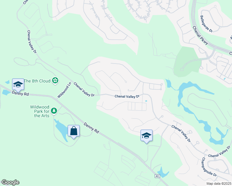 map of restaurants, bars, coffee shops, grocery stores, and more near 112 Ensbury Drive in Little Rock